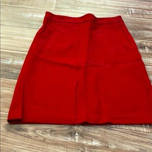 Red pencil skirt